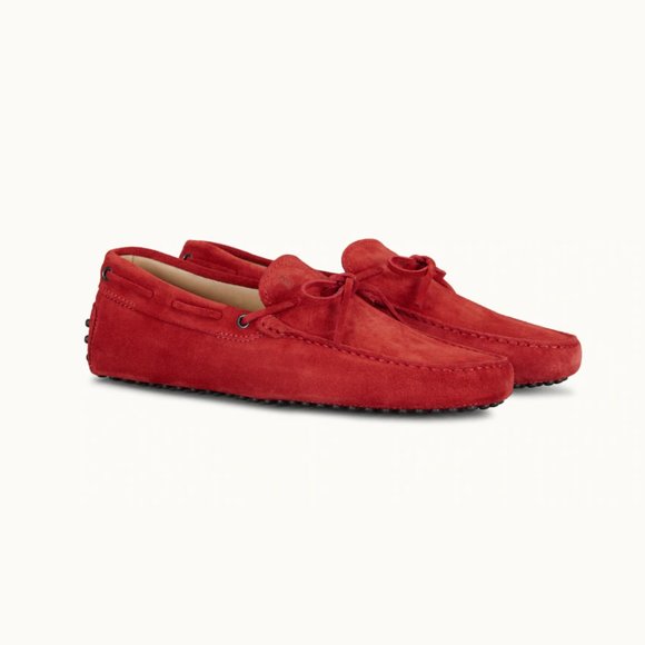 Tod's Shoes - Tod's x Ferrari Red Suede Gommino Loafers 7.5